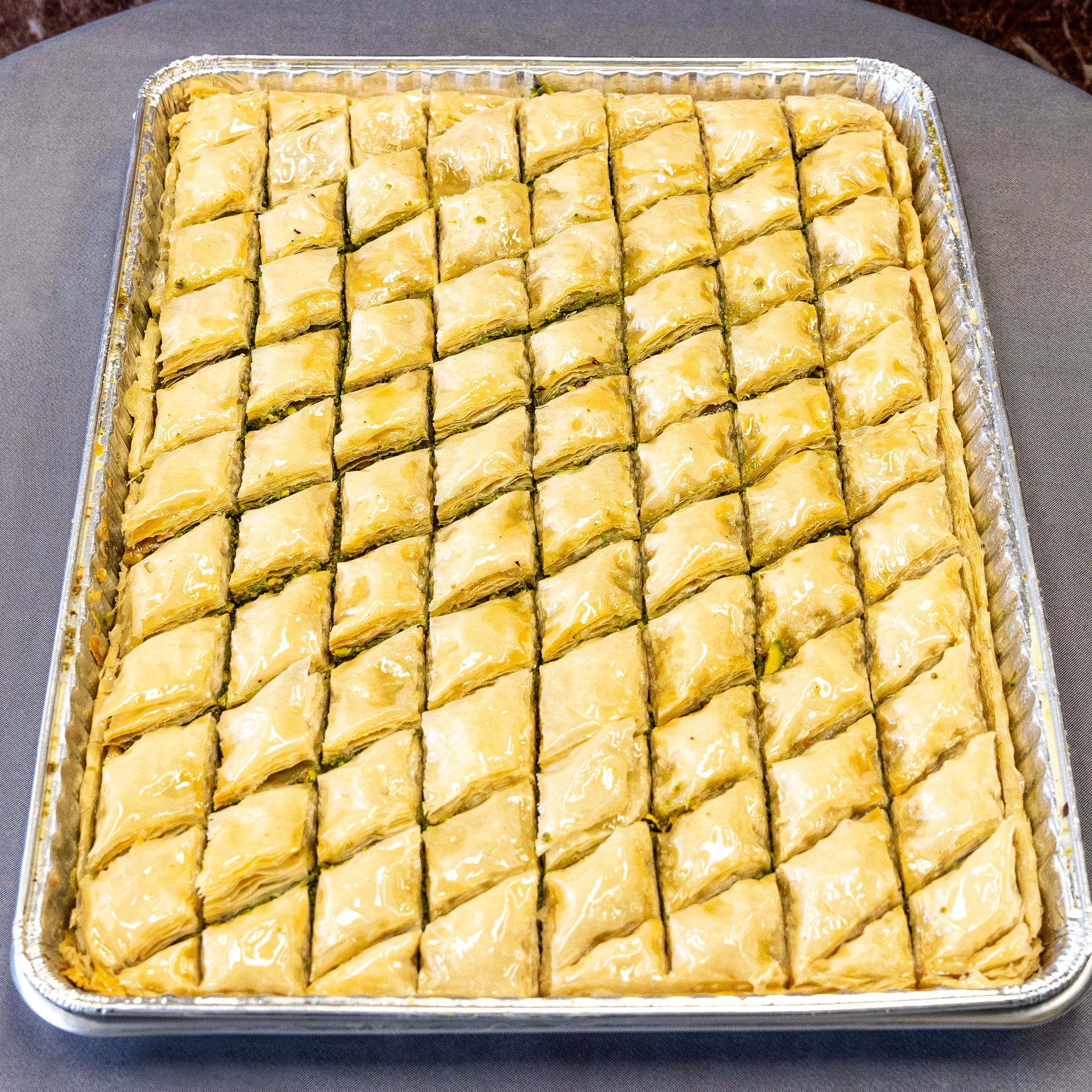 White Baklava with Pistachios - Tray